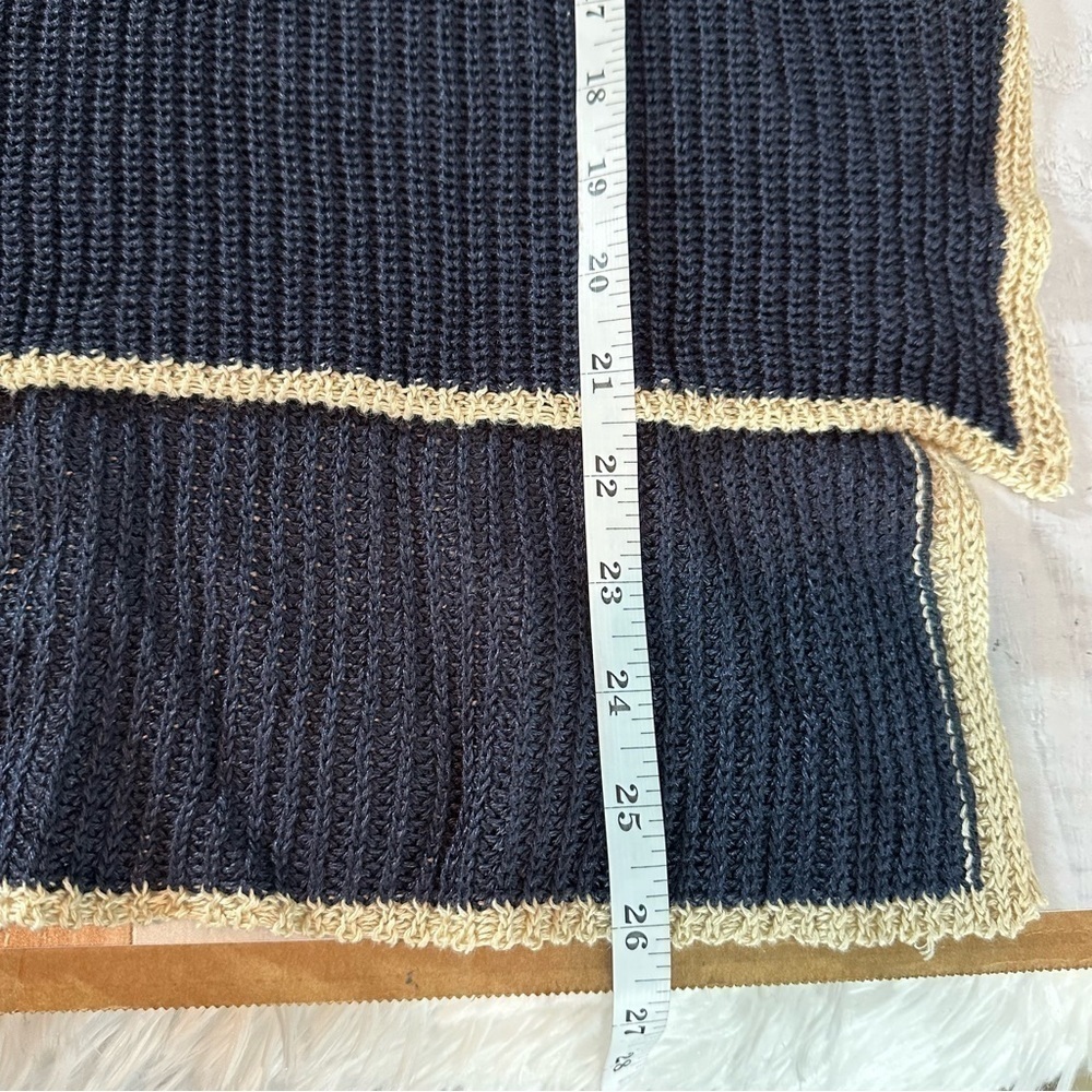 Eleventy High Low Lightweight Nautical Sweater Navy Size Xs — image 4 of 8